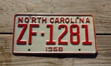 1968 License Plate