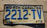 1972 License Plate