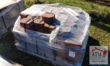 Pallet red small retaining wall block