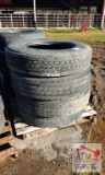 (4) truck tires 11R24.5
