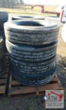 (4) truck tires 11R22.5