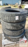 (4) Truck tires 295/75R22.5