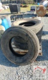 (4) 11R22.5 Truck tires