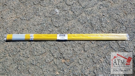 (12) 48" Silver / Yellow Reflective Marker Rods