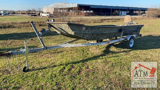 1990 15' Dura Craft Aluminum Boat w/ Trailer