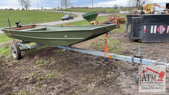 1436 Jon Boat Mastercraft w/ Mincoota Motor