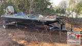 16' Glass Stream Hydrabass Boat on Trailer