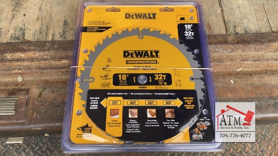DeWalt 10" 32T Saw Blade (5 in pack)