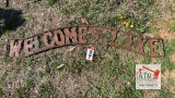 Metal Welcome to the Lake Sign