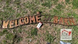 Metal Welcome to the Barn Sign