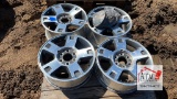 (4) Ford 18” 6 Lug Wheels with Center Caps
