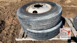 (2) 10 Lug 11R22.5 Tires