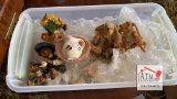 Bin of Misc Figurines