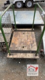 28.5” x 48” Wooden Rolling Cart with Rails