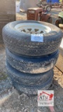 (4) 205/75R15 Tires, Came off axels in previous