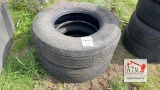 (2) 315/80R22.5 Truck Tires