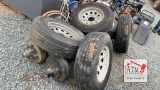(2) 6 Lug Axles with (5) 225/75R15 Tires