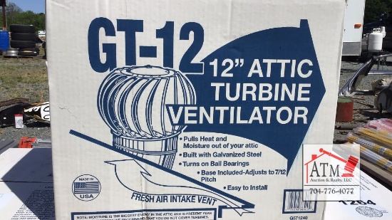 NEW 12" Attic Turbine Ventilator