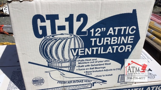 NEW 12" Attic Turbine Ventilator