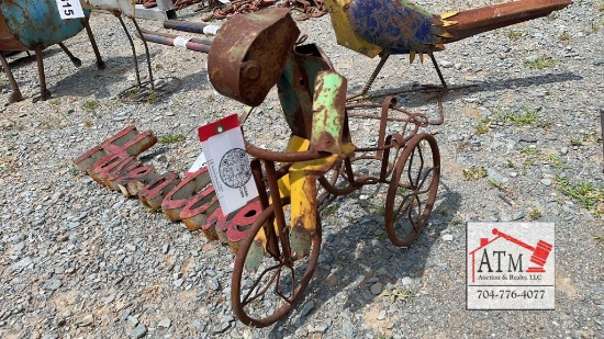 Metal Turtle on Tricycle