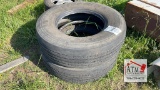 (2) 315/80R22.5 Truck Tires