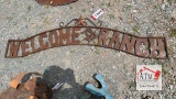 Metal Welcome to the Ranch Sign