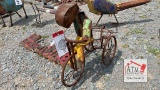 Metal Turtle on Tricycle