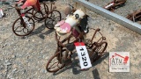Metal Cow on Tricycle