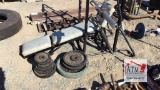 Weight Bench, Bar, & Weights