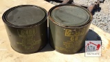 (2) 5 Lb Military Grease Cans (1960’s)