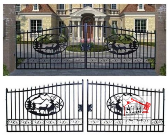 NEW 20' Estate Gate w/ Deer