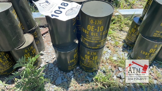 (7) Antique Military Oil Cans