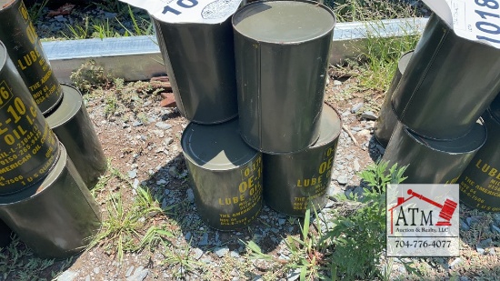 (7) Antique Military Oil Cans