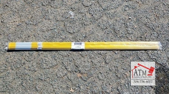 (12) 48" Silver / Yellow Reflective Marker Rods