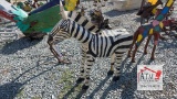Metal Art 3' Tall Zebra