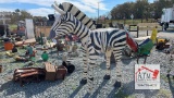 Metal Art 6' Tall Zebra