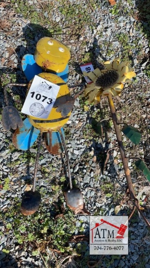 (2) Metal Art Pieces
