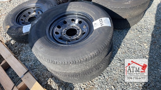 (2) 6 Lug 235/80R16 Trailer Tires/Wheels