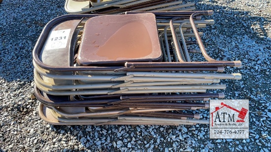 (10) Folding Metal Chairs