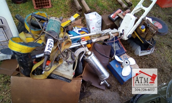 Misc Lot (Trolling motor, propeller, grinder, etc)