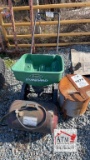 Seeder, Air Tank, Metal Trash Can