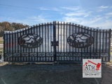 NEW 20' Estate Gate w/ Deer