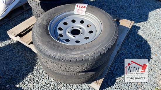 (2) 5 Lug 205/75R15 Tires/Wheels
