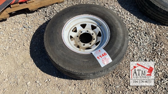 (1) 235/85R16 8 Lug Trailer Tire