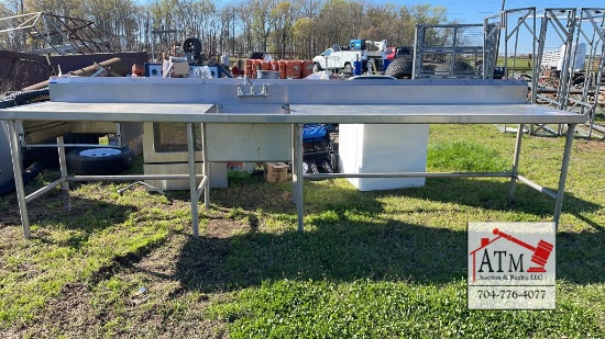 13' Stainless Steel Counter with Sink