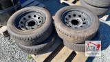 (4) 6 Lug 195/60R15 Trailer Tire/Wheels