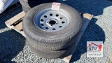 (2) 5 Lug 205/75R15 Tires/Wheels