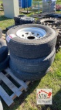 (3) 8 Lug Trailer Tires