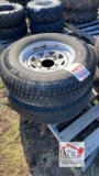 (2) 6 Lug Trailer Tires