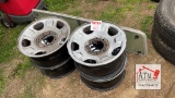(4) 8 Lug Wheels & Sliding Glass